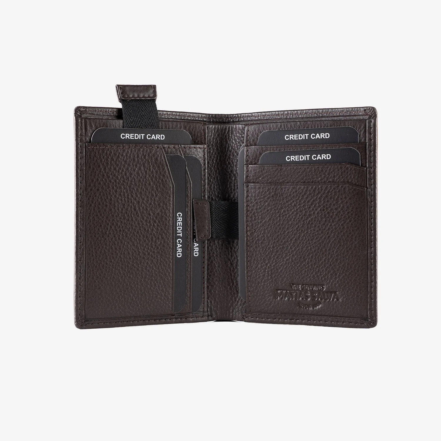 Cartera de piel para hombre, Serie spongy/leather. 8.5x10.5 cm - Image 4