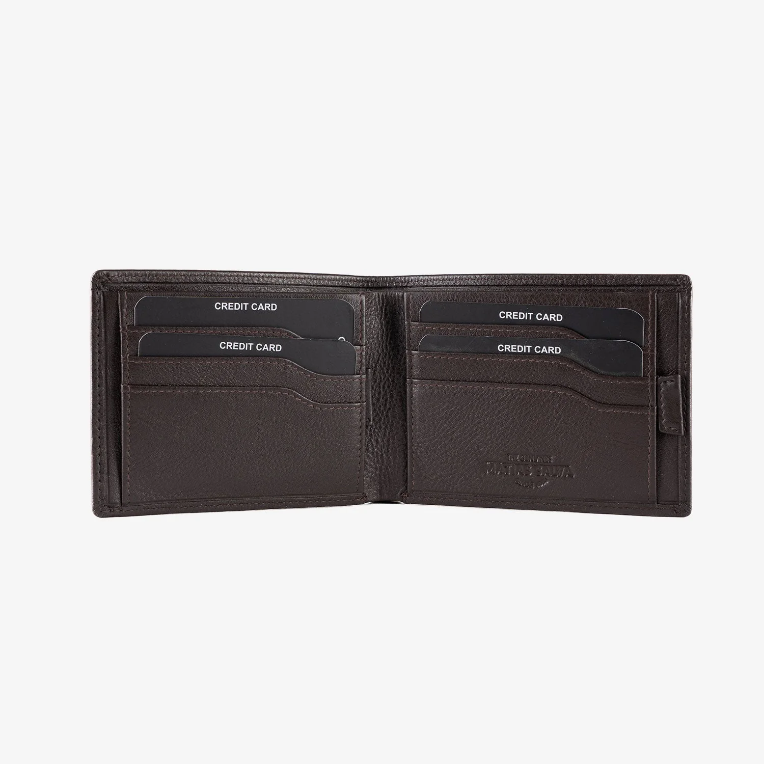 Cartera de piel para hombre, Serie spongy/leather. 12x9.5 cm - Image 4
