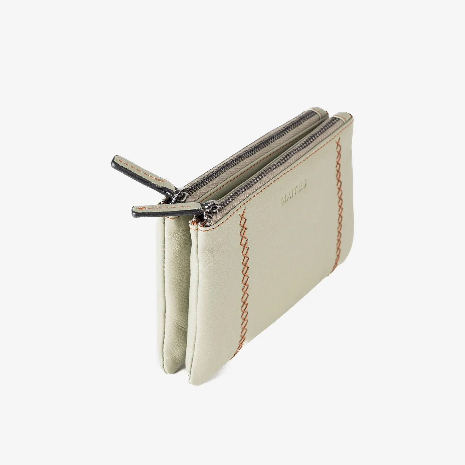 Monedero de piel para mujer, Serie stitch leather. 16x10 cm - Image 8