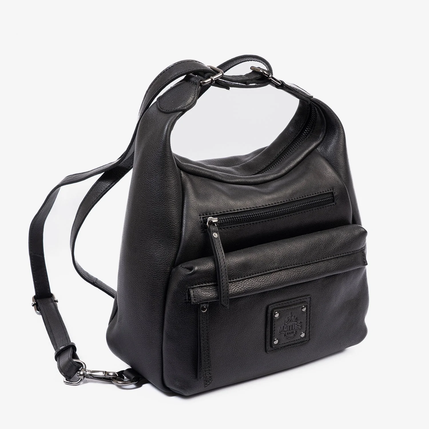 Bolso de hombro convertible en mochila de piel natural - Image 5