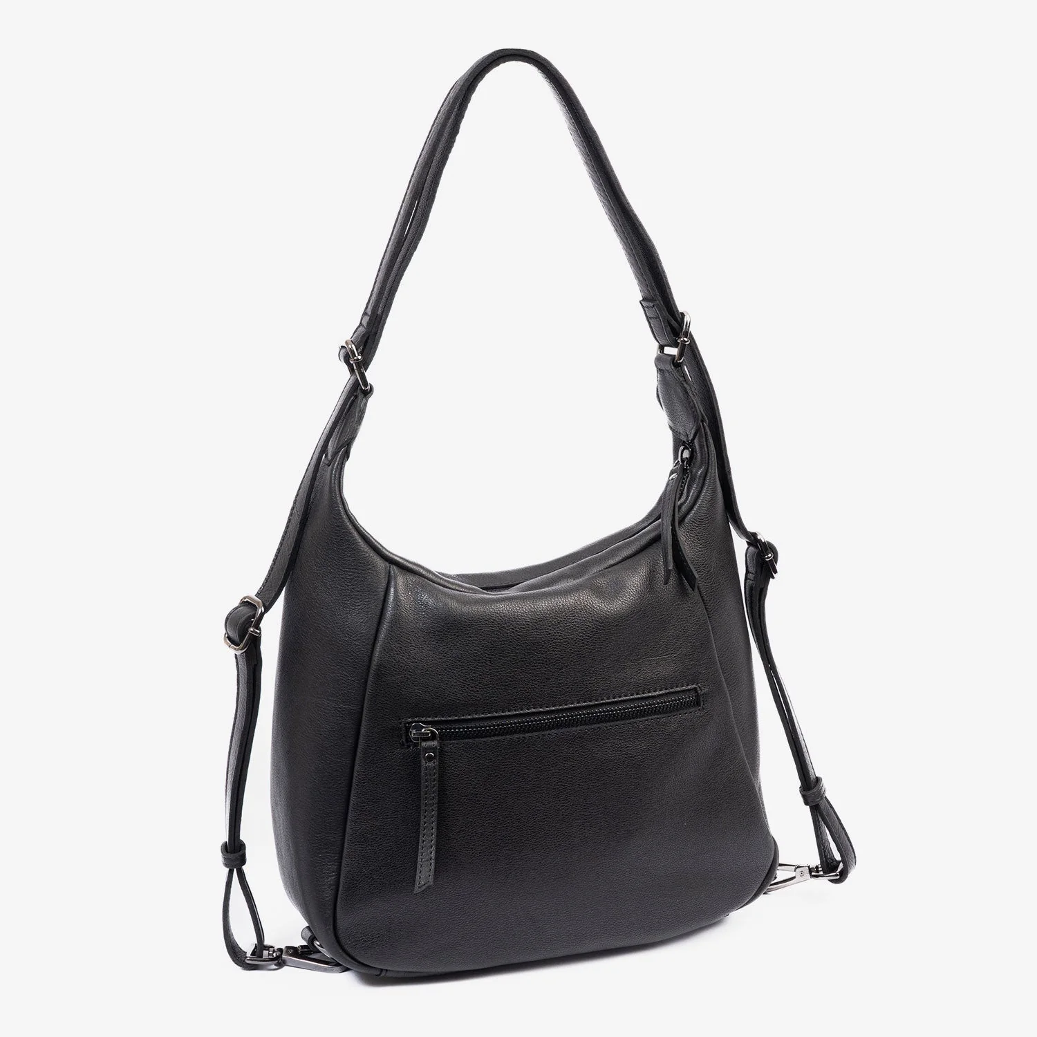 Bolso de hombro convertible en mochila de piel natural - Image 7