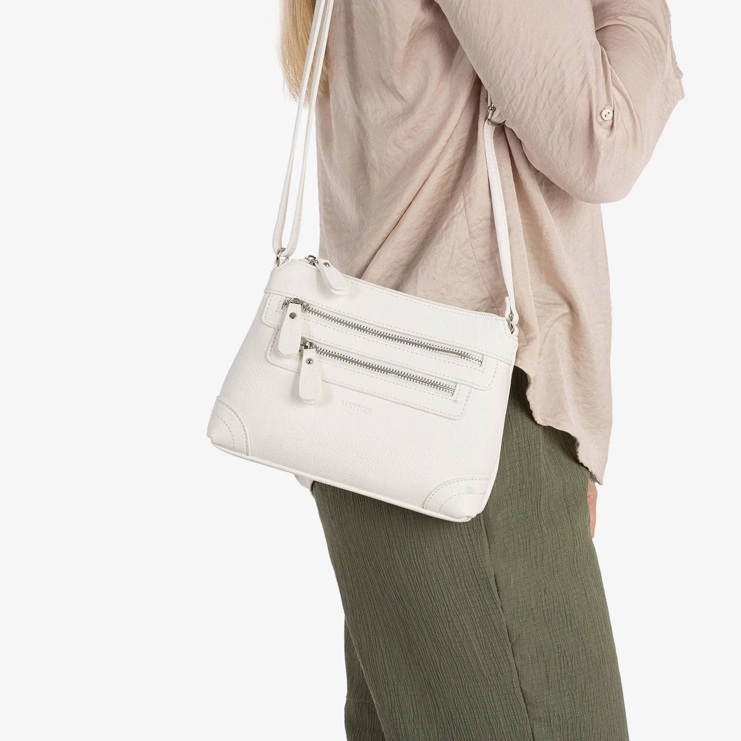 Mini bolso bandolera con doble cremallera Matties - Image 12